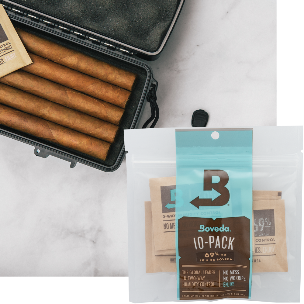 Boveda 69% RH 10-Pack Size 8 for a Travel Humidor