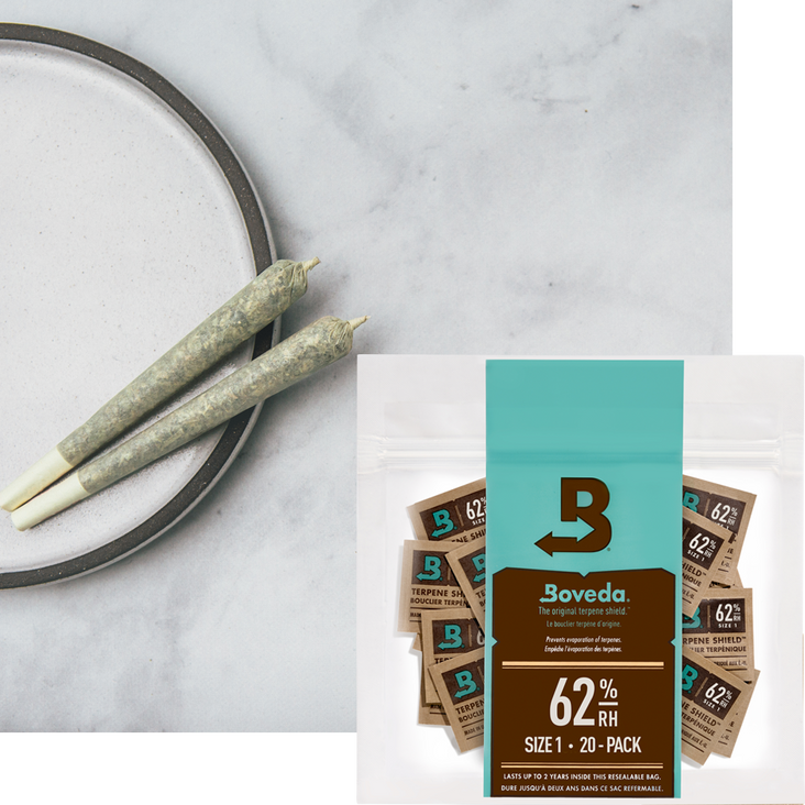 Boveda Size 1 for Cannabis, 62% RH 20-Pack