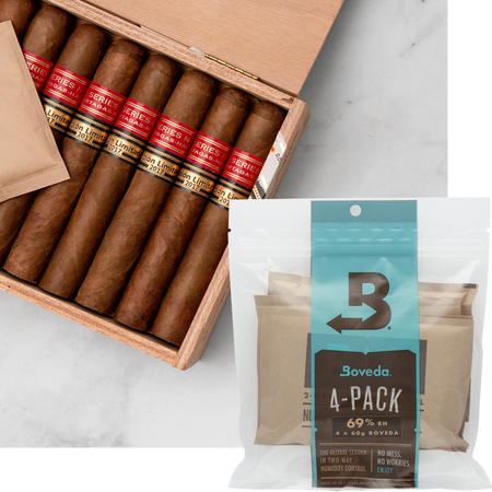 Boveda 69% Pack and Rubbermaid Brilliance 9.6 Cup Cigar Tuppenador 